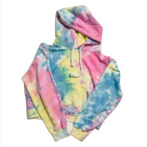 EXIST Cropped Neon Tie-dye Hoodie Sweater LRG
